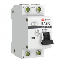 Автоматические выключатели дифференциального тока АД-12 до 63А EKF Basic