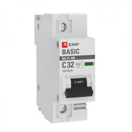 EKF Автоматический выключатель 1P 32А (C) 10kA ВА 47-100 Basic