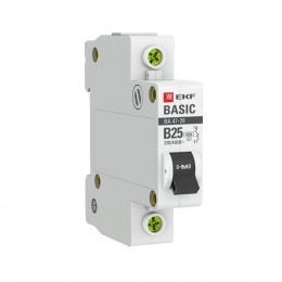 EKF Автоматический выключатель 1P 25А (B) 4,5кА ВА 47-29  Basic