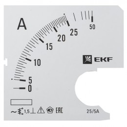 EKF Шкала сменная для A721 25/5А-1,5 PROxima